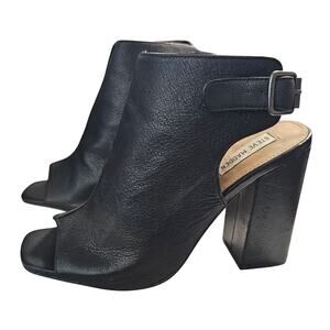 Steve Madden Peep Toe Chunky Heel Ankle Booties, Women's Size 10